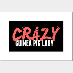 Crazy Guinea Pig Lady | Funny Gift Posters and Art